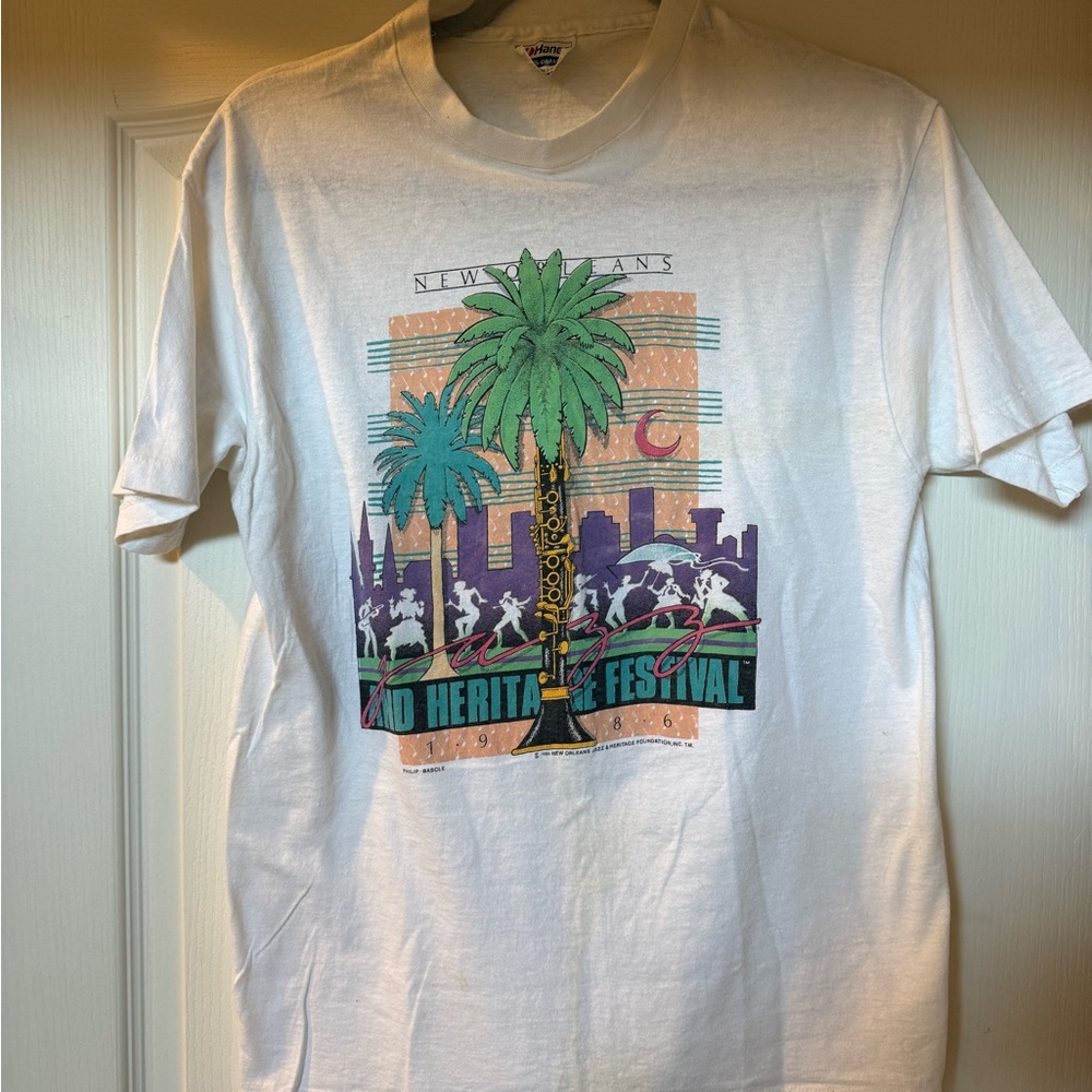 New Orleans vintage jazz Festival White T-Shirt